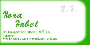 nora habel business card